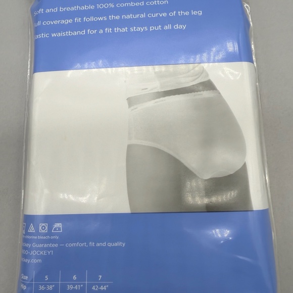 Jockey. Classic Hipster, Nude, All Cotton Size 5 New in Packaging (3 pairs) - Picture 10 of 10